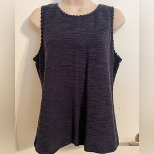 Navy J Crew sleeveless top. Size M
